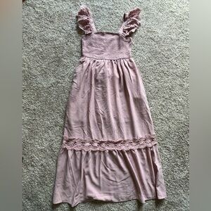 Women’s Maxi dress with pockets | Pink | Size M